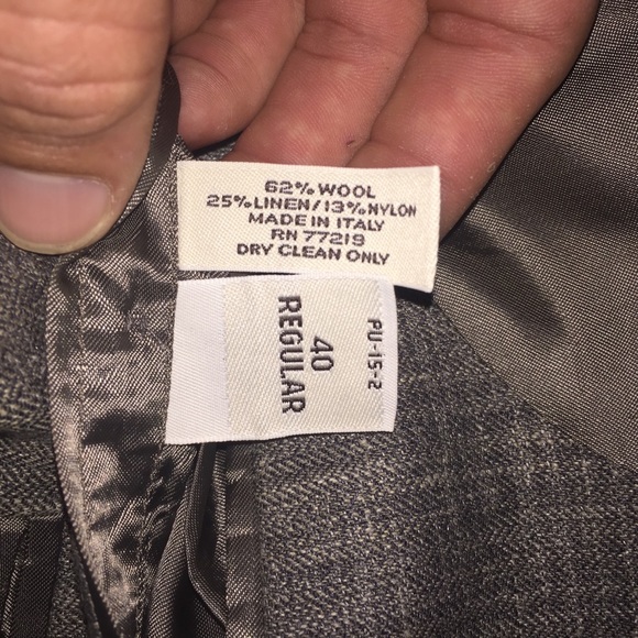 PRONTO UOMO 40R Gray Wool Blend 2 Button Blazer - Picture 7 of 8